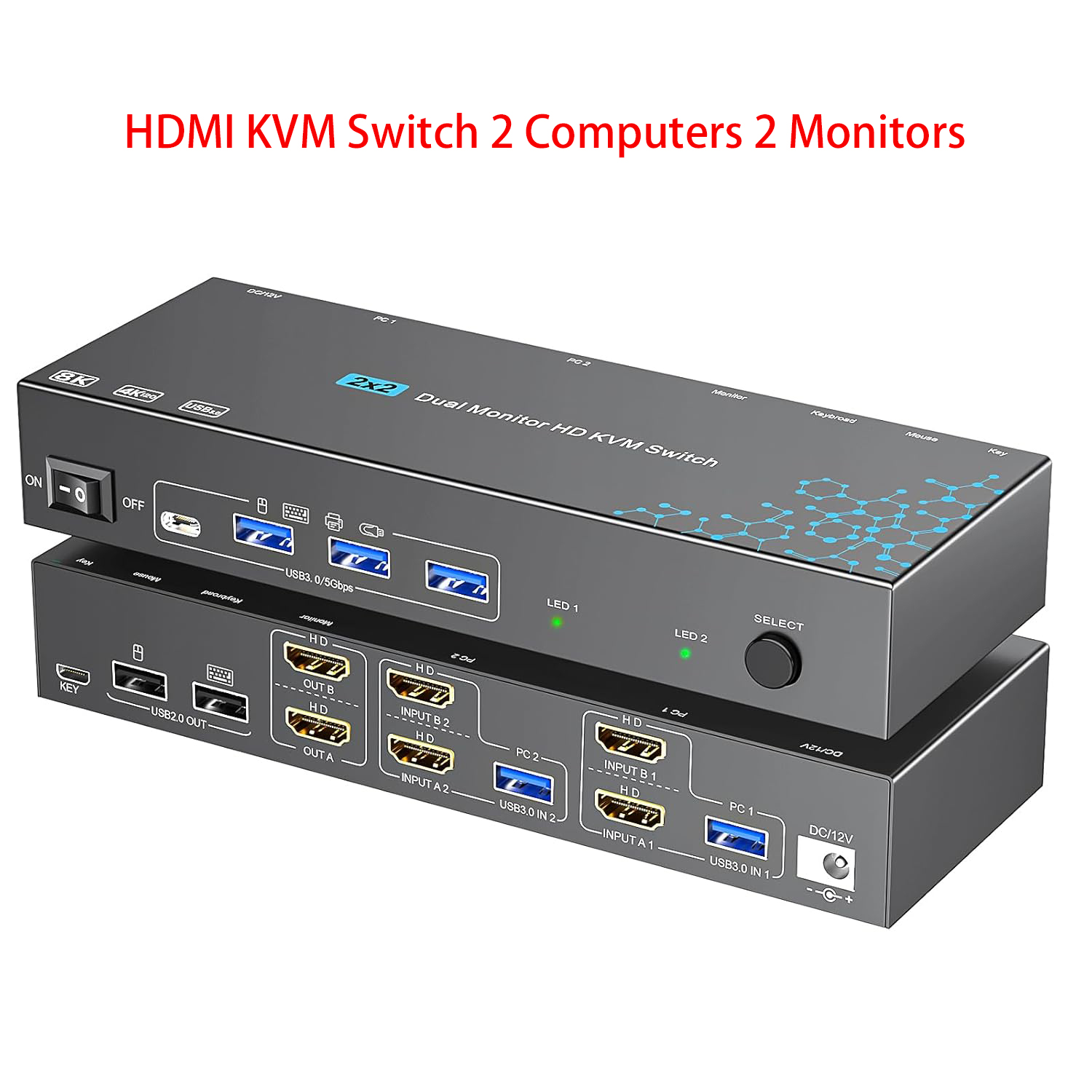 Kvm Switch Dual Monitor - KVM Switch 2 Computers 2 Monitors