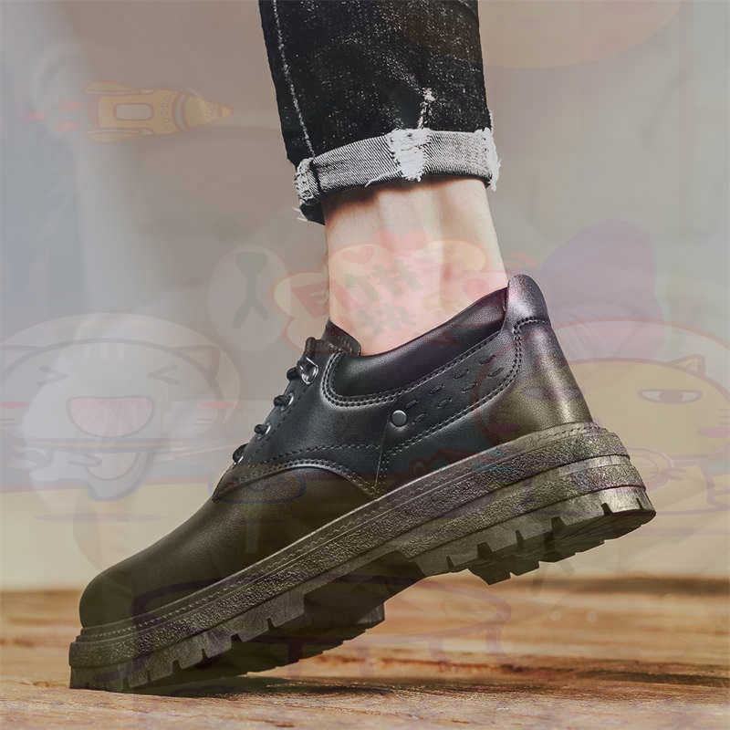 Office Tech Outfits - Dark Natural Leather Fashion Trainers Tennis