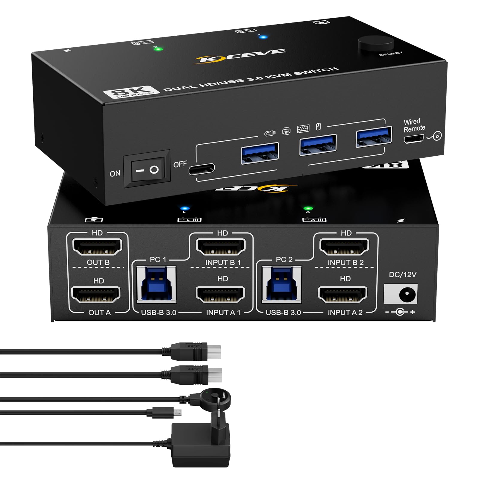 USB 3.0 KVM Switch 3/2/1 Monit - Kvm Switch Dual Monitor ulasan dan harga