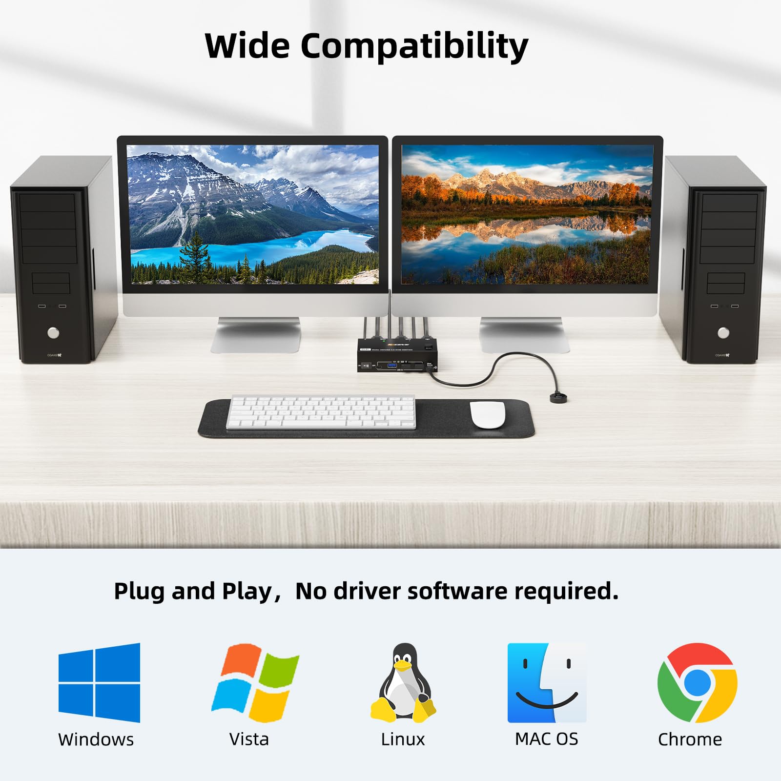 USB 3.0 KVM Switch 3/2/1 Monit - Kvm Switch Dual Monitor ulasan dan harga