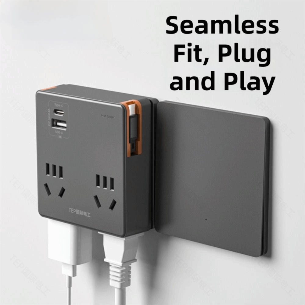 Tech Accessory Flat Plug Power - Office Tech And Space ulasan dan harga