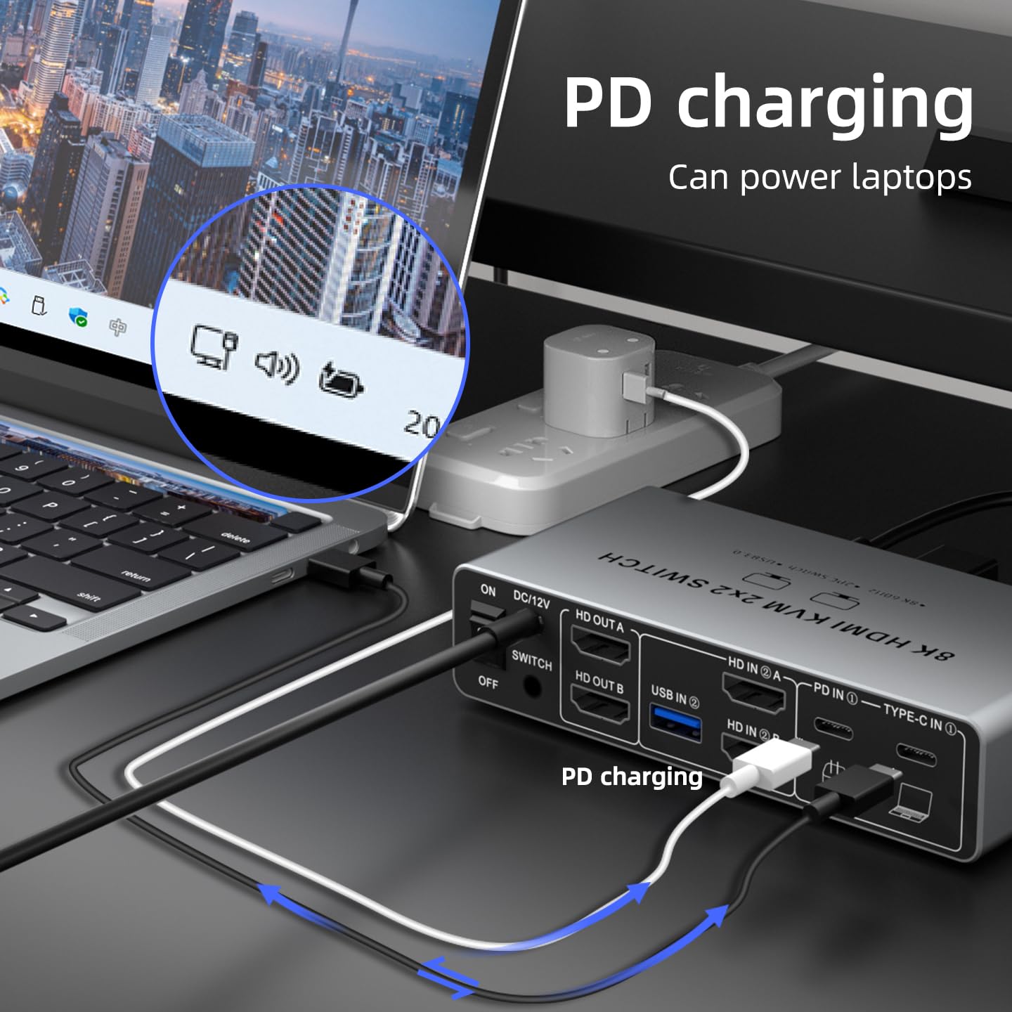 USB C HDMI DP KVM Switch 2 Mon - Kvm Switch Dual Monitor ulasan dan harga