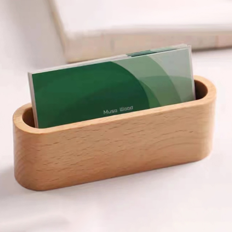 Business Card Holder Wooden Or - Home Office Tech Gadgets ulasan dan harga