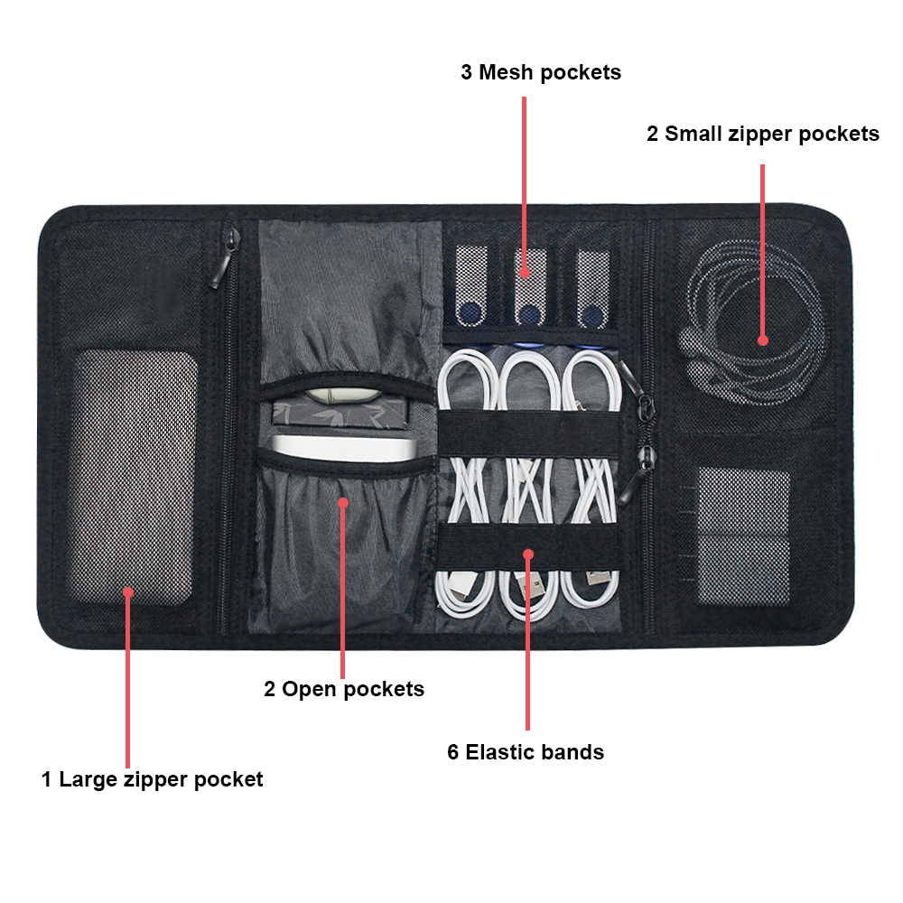 Tech Organizer Bag Cable Stora - Home Office Tech Gadgets ulasan dan harga