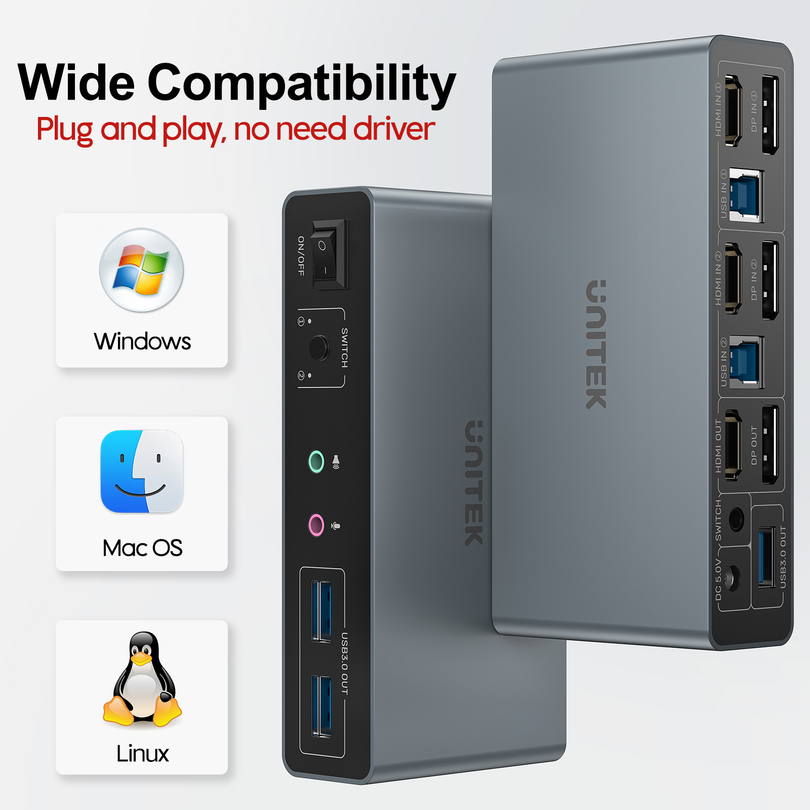 UNITEK 2×2 HDMI DP KVM Switch  - Kvm Switch Dual Monitor ulasan dan harga