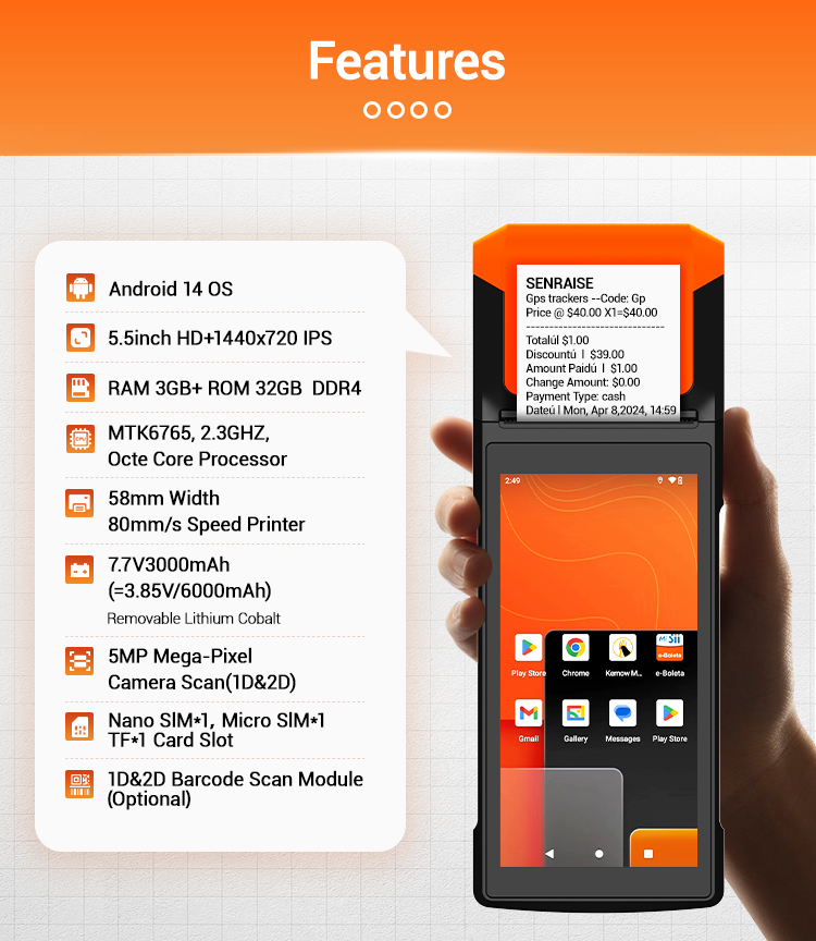 Senraise H10P Mobile Handheld  - Pos Terminal Android ulasan dan harga